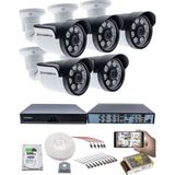 Kadraj 5 Kameralı Güvenlik Kamerası Seti - 5mp Sony Seculensli 1080P Ahd, 8 Warm Led, Colorvu Gece Renkli Görüş