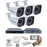 Kadraj 5 Kameralı Set - 5mp Sony Seculensli 1080P Full Hd Ahd,8 Ultra Warm Led, Gece Renkli, Colorvu Teknolojisi, Metal Aluminyum Kasa
