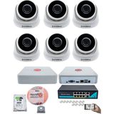 Kadraj 6 Kameralı Ip Dome Güvenlik Kamerası Seti | 4mp Ultra Hd, 30M Gece Görüş, Ses Alma, Uzaktan Izleme