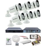 Kadraj 6 Kameralı Set 5mp Sony Seculensli 1080P, 4 Warm Led, Gece Renkli, Full Hd Ahd Güvenlik Kamerası Seti, Colorvu, Plastik Kasa