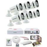 Kadraj 6 Kameralı Set 5mp Sony Seculensli 1080P, 4 Warm Led, Gece Renkli, Full Hd Ahd Güvenlik Kamerası Seti, Colorvu, V1 - Beyaz