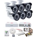 Kadraj 6'lı Kamera Seti 5mp Sony Seculensli 1080P, 6 Atom Led, Full Hd Ahd Güvenlik Kamerası Seti , Gece Görüşlü, IP66 , V1