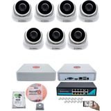 Kadraj 7 Kameralı Ip Dome Güvenlik Kamerası Seti | 4mp Ultra Hd, 30M Gece Görüş, Ses Alma, Uzaktan Izleme