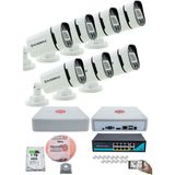 Kadraj 7'li Güvenlik Ip Kamera Seti - 4mp Dış Mekan Kamera, 3.6mm Lens, H.265, Poe, Warm Ir Gece Görüşü, 9 Kanal Nvr, 8 Port Poe Switch, 1tb HDD ve 100 Metre