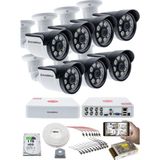 Kadraj 7'lı Güvenlik Kamerası Seti - 5mp Sony Seculensli 1080P Ahd, 8 Warm Led, Colorvu Gece Renkli Görüş, 1 Tb Disk, V1