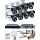 Kadraj 8 Kameralı Güvenlik Kamerası Seti - 5mp Sony Seculensli 1080P Ahd, 8 Warm Led, Colorvu Gece Renkli Görüş, 1tb Disk