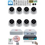 Kadraj 8 Kameralı Ip Dome Güvenlik Kamerası Seti | 4mp Ultra Hd, 30M Gece Görüş, Ses Alma, Uzaktan Izleme
