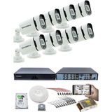 Kadraj 8'li Kamera Seti - 5mp Sony Seculensli 1080P, 4 Warm Led, Gece Renkli, Full Hd Ahd Güvenlik Kamerası Seti, Colorvu, Plastik Kasa, Yüz Tanıma