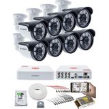 Kadraj 8'li Kamera Seti - 5mp Sony Seculensli 1080P, 6 Atom Led, Full Hd Ahd Güvenlik Kamerası Seti, Gece Görüşlü, IP66 , V1