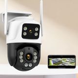 Kadraj Çift Lens Çift Ekran ile Kadraj 8mp 4K Ptz Wıfı Kamera: Aı Insan Algılama Kablosuz Açık Cctv Güvenlik Ip Kamerası Uzaktan Kontrol - Beyaz