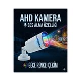 Kadraj Gece Renkli Sesli Kamera 5MP Sony Seculensli 1080p Full HD AHD Güvenlik Kamerası - 4X Ultra