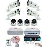 Kadraj Ip Güvenlik Kamera Seti - 4 iç Mekan Ip Kamera, 4 dış Mekan Ip Kamera, 1tb H.d.d, 9 Kanal Nvr, Gece Görüş, Uzaktan Izleme, Hareket Tabiki, Insan Tespi