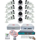 Kadraj Ip Güvenlik Kamera Seti - 4 iç Mekan Ip Kamera, 8 Dış Mekan Ip Kamera, 2tb H.d.d, 16 kanal Nvr, Gece Görüş, Uzaktan Izleme, Hareket Tabiki, Insan Tes - Beyaz