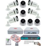 Kadraj Ip Güvenlik Kamera Seti - 5 iç Mekan Ip Kamera, 5 Dış Mekan Ip Kamera, 2tb H.d.d, 16 kanal Nvr, Gece Görüş, Uzaktan Izleme, Hareket Tabiki, Insan Tes - Beyaz