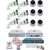 Kadraj Ip Güvenlik Kamera Seti - 6 iç Mekan Ip Kamera, 6 Dış Mekan Ip Kamera, 2tb H.d.d, 16 kanal Nvr, Gece Görüş, Uzaktan Izleme, Hareket Tabiki, Insan Tes - Beyaz