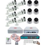 Kadraj Ip Güvenlik Kamera Seti - 6 iç Mekan Ip Kamera, 7 Dış Mekan Ip Kamera, 2tb H.d.d, 16 kanal Nvr, Gece Görüş, Uzaktan Izleme, Hareket Tabiki, Insan Tes - Beyaz