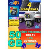 Kadraj X34b 4 Kameralı, 4g Sim Kartlı, 2 Solar Panel Destekli, 50gb Türk Telekom M2m Hat Hediyeli