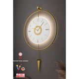 Kadranlı-Masippi Dekoratif Metal(Mobilya)Duvar Saati - Gold