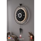 Kadranlı-Masippi Dekoratif Metal(Mobilya)Duvar Saati - Siyah