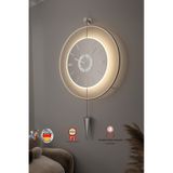 Kadranlı-masippi Mat Gümüş 50x90cm-pilli Led-mobilya Duvar Saati