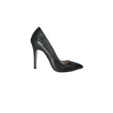 Kadsu Design Kadın Siyah Simli Hakiki Deri Topuklu Stiletto Simy Siyah 37