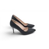 Kadsu KD062 Cion Topuklu Ayakkabı, Siyah, Deri, 8 cm Ökçe, Kadın Stiletto, El İşçiliği