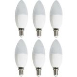 KAE 7W E14 Ince Duy LED Buji Ampul -Beyaz Işık -500 Lümen- 6 Adet - 20 - 30 W