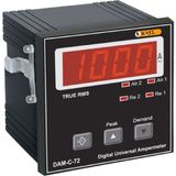 Kael Dam-C-72 ,72X72MM 220VAC KONTAK-1A1K 1-Faz/x5 Ampermetre