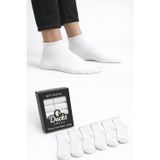 KaeLaurean Ducks Socks Erkek Beyaz 6'lı Pamuklu Kutulu Lastiksiz Dikişsiz Esnek Kısa Konç Sıkmayan Çorap