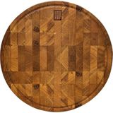KAF Ahşap Kesme Tahtası Meşe Daire End Grain X Large