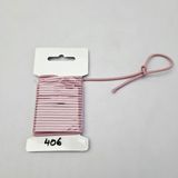 Kaf Kumaş 3 mm Yuvarlak Yumuşak Lastik Ip 5 mt | Bel Paça Don Lastiği | Aksesuar Lastiği - Açık Gül Kurusu