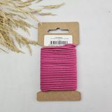 Kaf Kumaş 3 mm Yuvarlak Yumuşak Lastik İp 5 mt | Bel Paça Don Lastiği | Aksesuar Lastiği - Fuşya