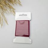 Kaf Kumaş 3 mm Yuvarlak Yumuşak Lastik Ip 5 mt | Bel Paça Don Lastiği | Aksesuar Lastiği - Koyu Kırmızı