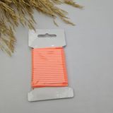 Kaf Kumaş 3 mm Yuvarlak Yumuşak Lastik Ip 5 mt | Bel Paça Don Lastiği | Aksesuar Lastiği - Neon Turuncu