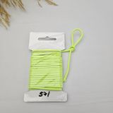 Kaf Kumaş 3 mm Yuvarlak Yumuşak Lastik Ip 5 mt | Bel Paça Don Lastiği | Aksesuar Lastiği - Neon Yeşil