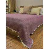 Kaf Kumaş Mor 4 Katlı Çift Taraflı Çift Kişilik Müslin Battaniye Pamuk 230 x 240 cm - 230 x 240 cm