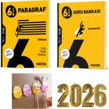 Kafa Dengi Yayınları Hız 2026 Müfredat 6.sınıf Paragraf + Matematik Soru Bankaları Set Fiş Tutucu Hediye