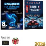 Kafa Dengi Yayınları Kafadengi 8 Challenger Fen ve Formula Paragraf Seti Kronometre Hediye
