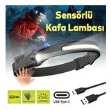 Kafa Lambasi Sensorlu Ledli Sarjli Pilli Kamp Kafa Feneri El Feneri 5+3 W 350 Lumen