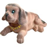 Kafa Sallayan Köpek Araba Süsü 14 cm - 281 Koyu Kahverengi