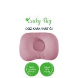 Kafa Yastığı Pembe Bebek Kafa Yastığı, Düz Kafa Yastık, Bebek Yastığı, Organik Pamuk Kumaş