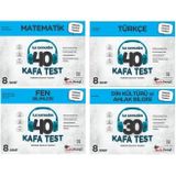 Kafadengi 2024 8. Sinif Lgs Matematik + Turkce + Fen + Din Kafa Test Seti 4 Kitap