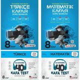 Kafadengi 2024 8. Sınıf Lgs Türkçe Matematik Kafa Soru + Test Seti 4 Kitap