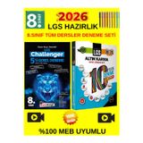 Kafadengi Challenger 8.Sınıf 5 Li Genel Deneme+Altın Karma 8.Sınıf Lgs 10 Farklı Deneme Set+Kalem