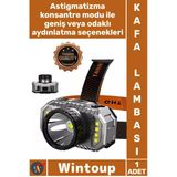 #Kafalambası Profesyonel Kamp Avcı Feneri 800 Lümen Şarj Göstergeli Cob Led Usb Şarjlı Kafa Lambası