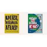 Kafası Değişikler Atlası - Ciltli Dünyanın Öbür Ucunda Ne Var?: 84x57 Dünya Haritası Hediyeli -2 Kitap Set