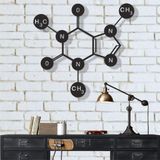 Kafein - Metal Duvar Dekoru - Ev Ofis Dekorasyonu - Yatak Odası, Oturma Odası Dekoru Heykel (18" G x 17" Y / 46x43cm)