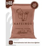 Kafeingo Türk Kahvesi 48x100 gr – Geleneksel Öğütüm, Yoğun Aroma, Köpüklü İçim, Taze Öğütülmüş %100 Arabica - 48 Adet