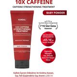 Kafeinli Dökülme&kırılma Karşıtı Saç Kremi Kundal 10X Caffeine Strengthening Treatment(Baby Powder) - Şeffaf