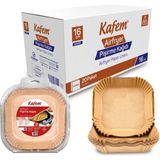 Kafem Airfryer Pişirme Kağıdı Kare 16cm 25 li x 20 Paket (Koli)